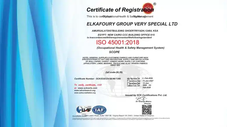 ISO certifications for ElKafoury Group