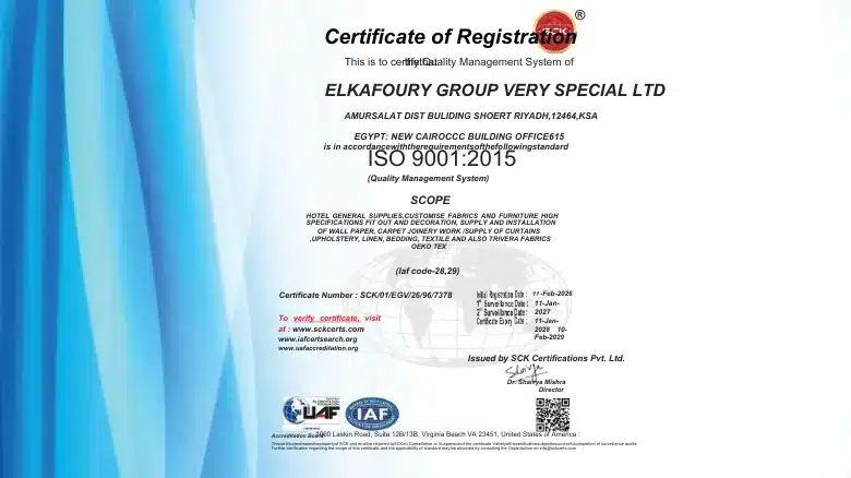 ISO certifications for ElKafoury Group
