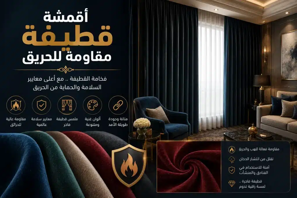 أقمشة قطيفة مقاومة للحريق