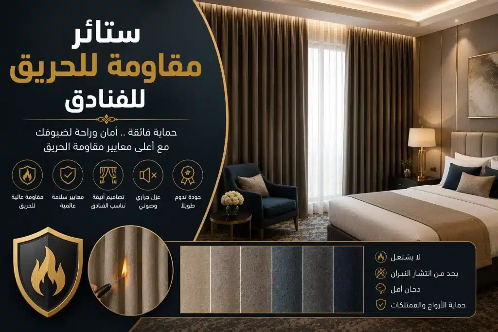 ستائر مقاومة للحريق للفنادق